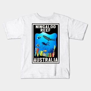 Ningaloo Reef Scuba Diving Western Australia Vintage Style Vacation Fish Coral Reef Kids T-Shirt